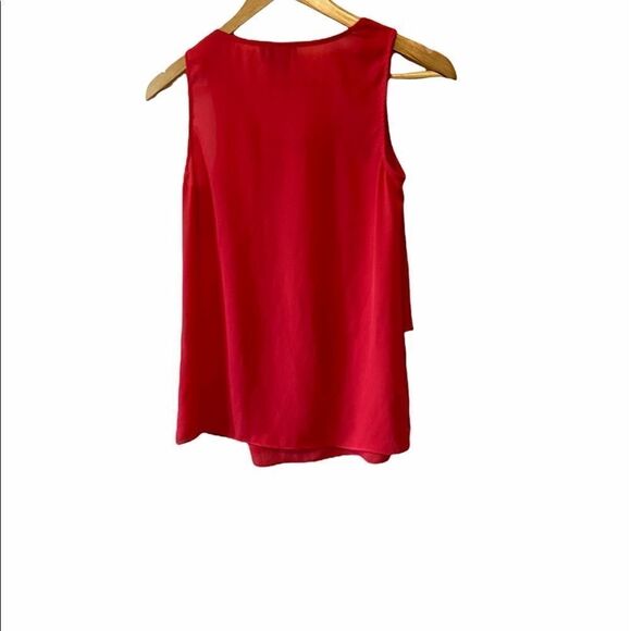 LAURA Petites Coral Light Layered Sleeveless Top 2 - Picture 3 of 7